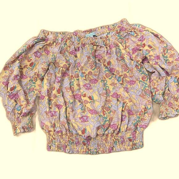 Tops - Cupcakes and Cashmere Womens Sz M Peasant Blouse Fall Floral Cottagecore Boho